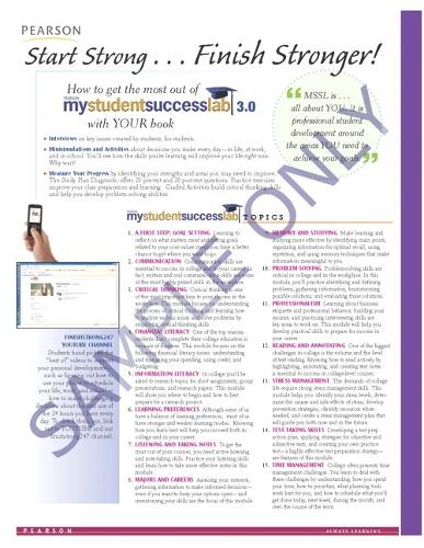 Success Tips: MyStudentSuccessLab(English)