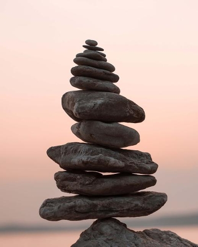 Daily Organizer and Planner: Zen Rock Balancing: 180 Day 8x10 Journal Notebook Day Planner