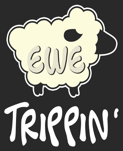 Ewe Trippin': Funny Sheep Pun Farmer Animal Lover Composition Notebook 100 Wide Ruled Pages Journal Diary