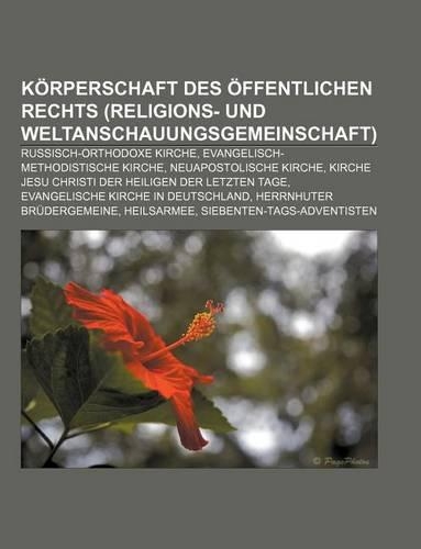 Korperschaft Des Offentlichen Rechts (Religions- Und Weltanschauungsgemeinschaft)
