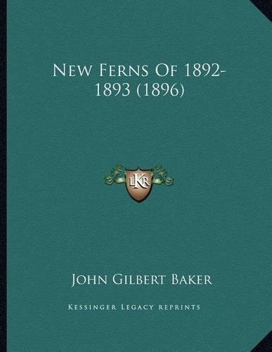 New Ferns Of 1892-1893 (1896)