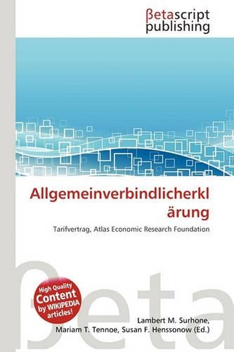 Allgemeinverbindlicherkl Rung: (German)