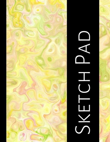 Sketch Pad: Blank Sketchbook - Art and Drawing Paper Notebook - Large, 8.5x11 inches - Yellow Swirl