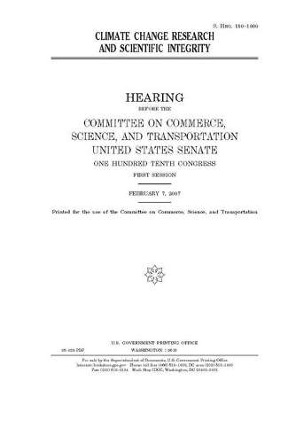 Climate change research and scientific integrity