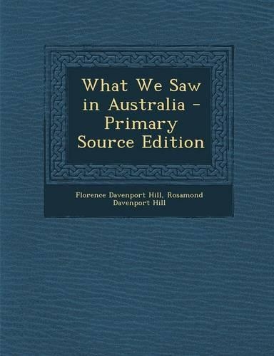 What We Saw in Australia: (English)