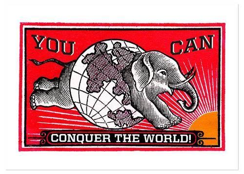 Elephant and Globe Graduation Greeting Card