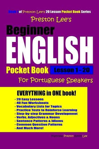 Preston Lee's Beginner English for Portuguese Speakers Lesson 1 - 20 Pocket Book