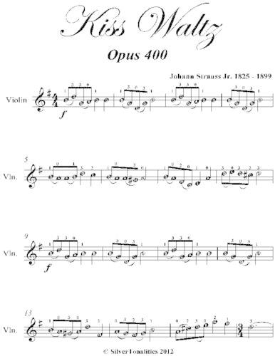 Kiss Waltz Easy Violin Sheet Music