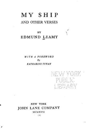 My ship, and other verses: (English)