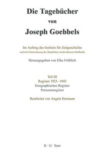 Geographisches Register Und Personenregister
