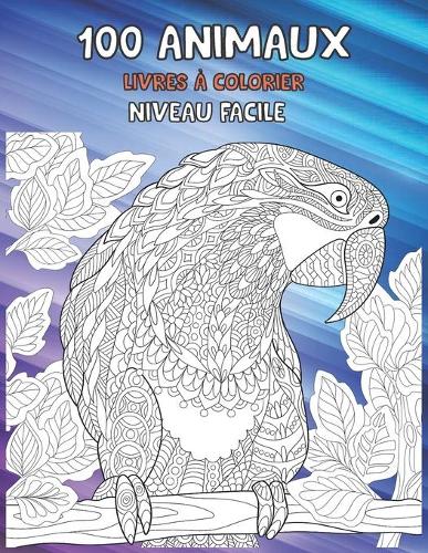 Livres à colorier - Niveau facile - 100 animaux