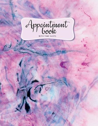 Appointment book with time slots: undated 2 columns per 1 page for Massage Spas, Hairdressers, Stylists, and Beauty Salons or Other Business 52 Weeks 7AM - 8PM Times Hourly Schedule 