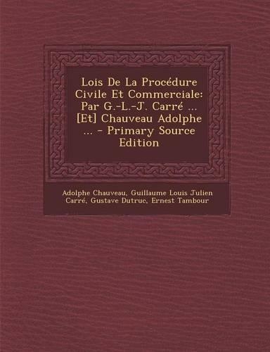 Lois de La Procedure Civile Et Commerciale