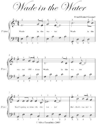 Wade In the Water Easy Piano Sheet Music