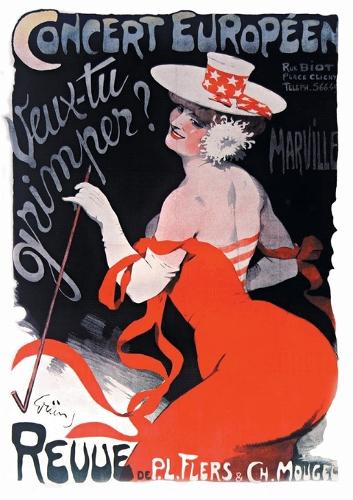 Carnet Blanc, affiche revue "Veux-Tu Grimper ?": (Bnf Affiches)