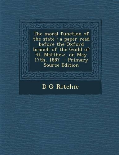 The Moral Function of the State