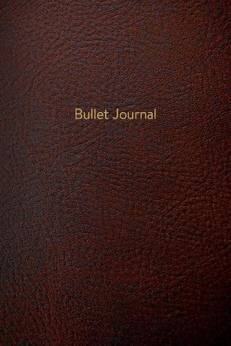 Bullet Journal: Classic Executive Dotted Grid Notebook - Brown Leather Style, Softcover - 6 x 9 - 100 pages - Executive Style