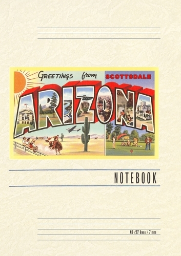 Vintage Lined Notebook Greetings from Scottsdale, Arizona