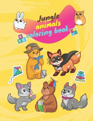 Jungle animals coloring book: kids coloring book