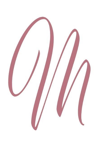 M: Letter NotebookCute Rose Gold Note Book For Women. Lined College Ruled Paper For Taking Notes. Stylish Journal Diary 6 x 9 Inch Soft Cover. For Home