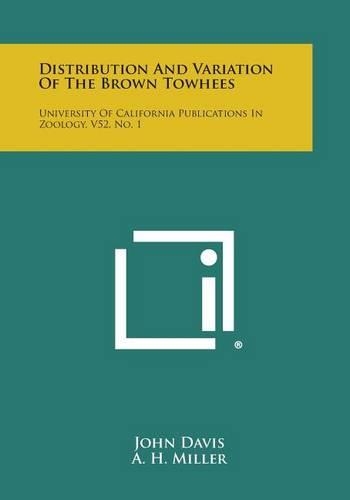 Distribution And Variation Of The Brown Towhees