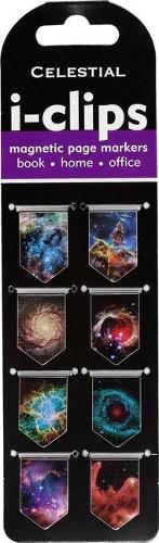 Celestial I-Clips Magnetic Page Markers (Set of 8 Magnetic Bookmarks)