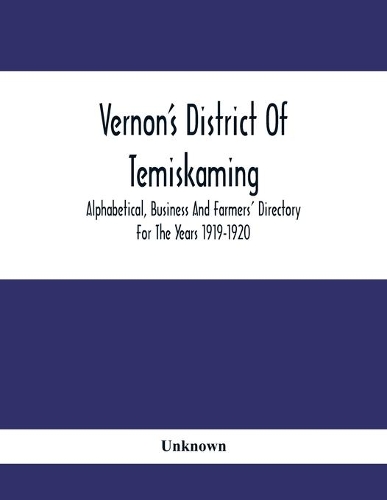 Vernon'S District Of Temiskaming