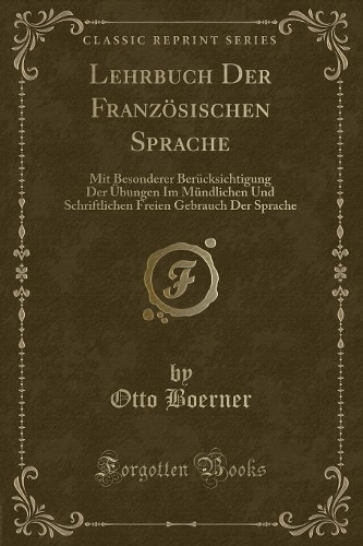 Lehrbuch Der Französischen Sprache
