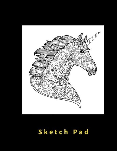 Sketch Pad: Blank pages, White paper, Sketch, Draw and Paint (Unicorn)