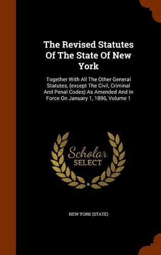 The Revised Statutes Of The State Of New York: Together With All The Other General Statutes, (except The Civil, Criminal And Penal Codes) As Amended And In Force On January 1, 1896, Volume 1(English)