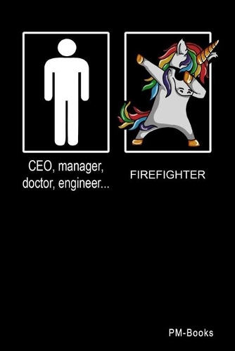 Firefighter: Liniertes A5 Notizbuch oder Heft für Feuerwehrmänner