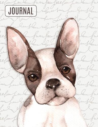 Big Fat Bullet Style Journal Notebook Watercolor Boston Terrier