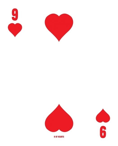 9 Of Hearts: Poker Card 4x4 Graph Paper Notebook With .25" x .25" Squares For Work, Home Or School. 7.5 x 9.25 Notepad Journal For Math, Science, Design Projects