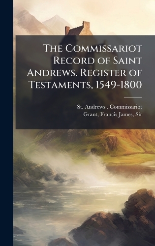 The Commissariot Record of Saint Andrews. Register of Testaments, 1549-1800