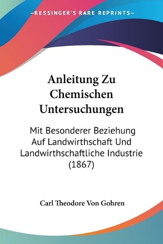 Anleitung Zu Chemischen Untersuchungen
