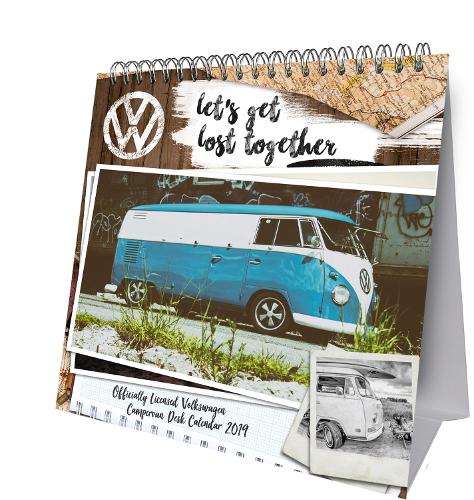 VW Camper Vans Desk Easel Official 2019 Calendar - Desk Easel Format