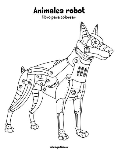 Animales robot libro para colorear 1