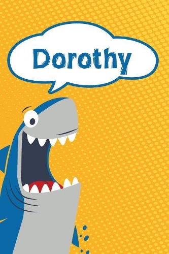 Dorothy: Personalized Shark Isometric Dot Paper Notebook for Kids 120 Pages 6x9