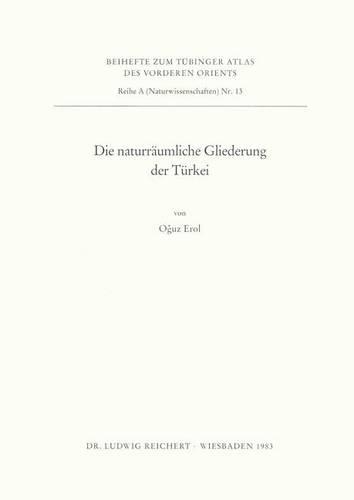Die Naturraumliche Gliederung Der Turkei