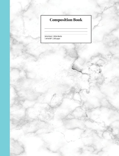 Composition Book Wide-Ruled White Marble