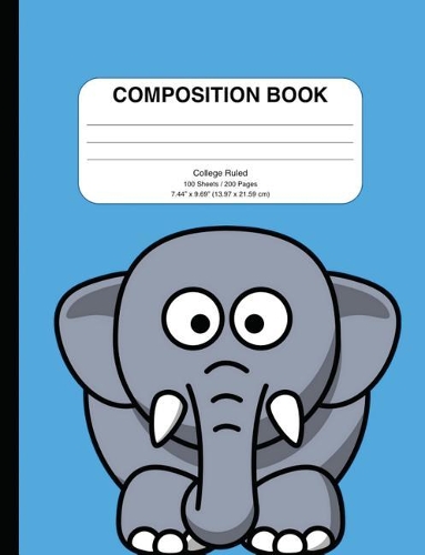 Composition Notebook with Elephant: (English)