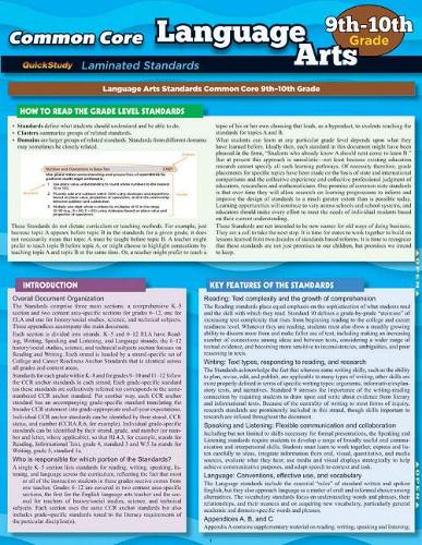 Ccss: Language Arts 9Th & 10Th Grade