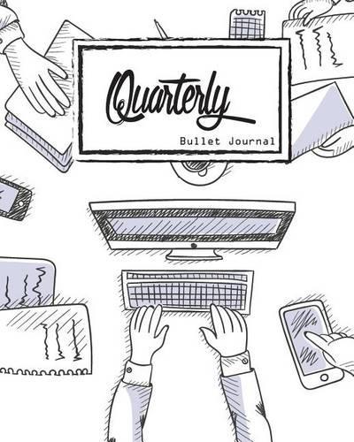 Bullet Journal: Dot Grid, Quarterly Guided, Hand Drawing Business Meeting Top View, Notebook, 8 X 10, 90 Page: Small Journal Notebook Diary for Adults and Kids