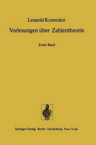 Vorlesungen Uber Zahlentheorie