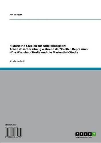 Historische Studien Zur Arbeitslosigkeit
