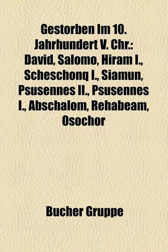 Gestorben Im 10. Jahrhundert V. Chr.