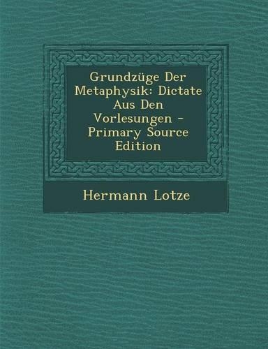Grundzuge Der Metaphysik