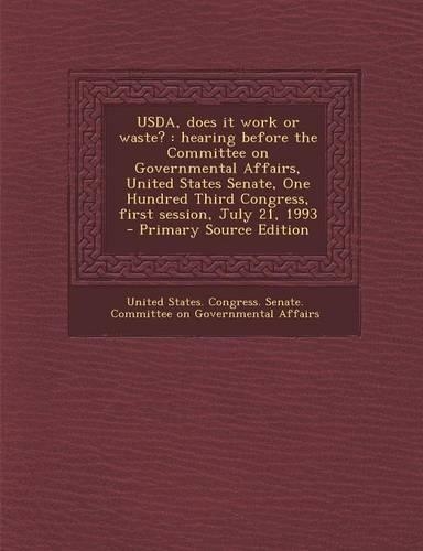 USDA, Does It Work or Waste?