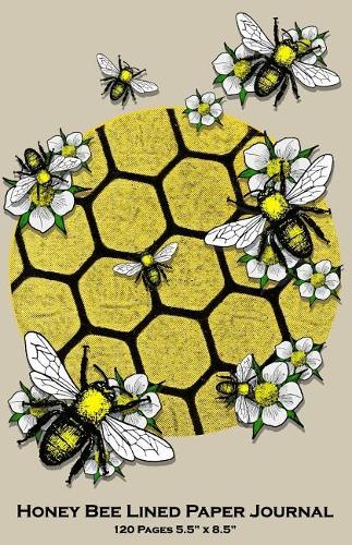 Honey Bee Lined Paper Journal 120 Pages 5.5" x 8.5"