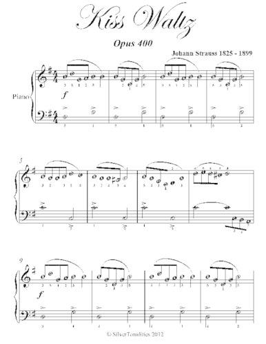 Kiss Waltz Easy Piano Sheet Music